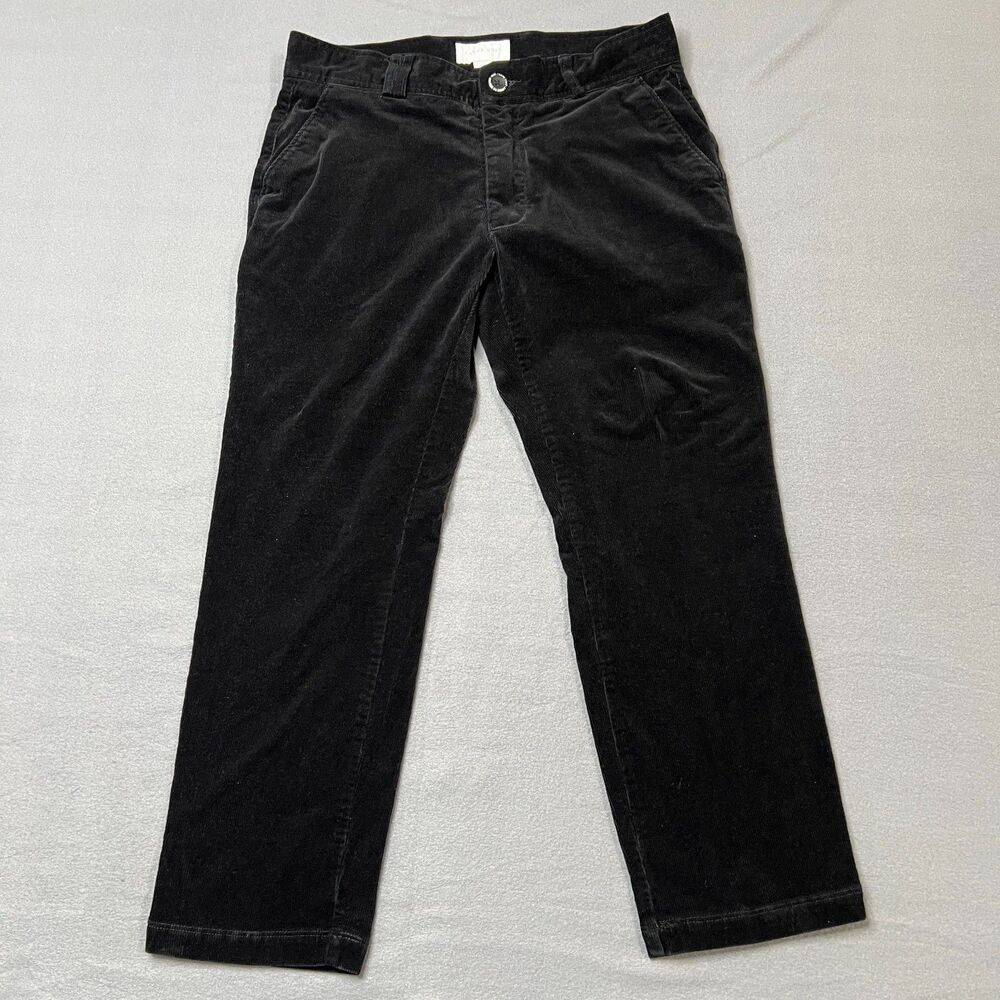 I Love Ugly Slim Kobe Pants Men's Medium Black Corduroy Cropped Straight Leg